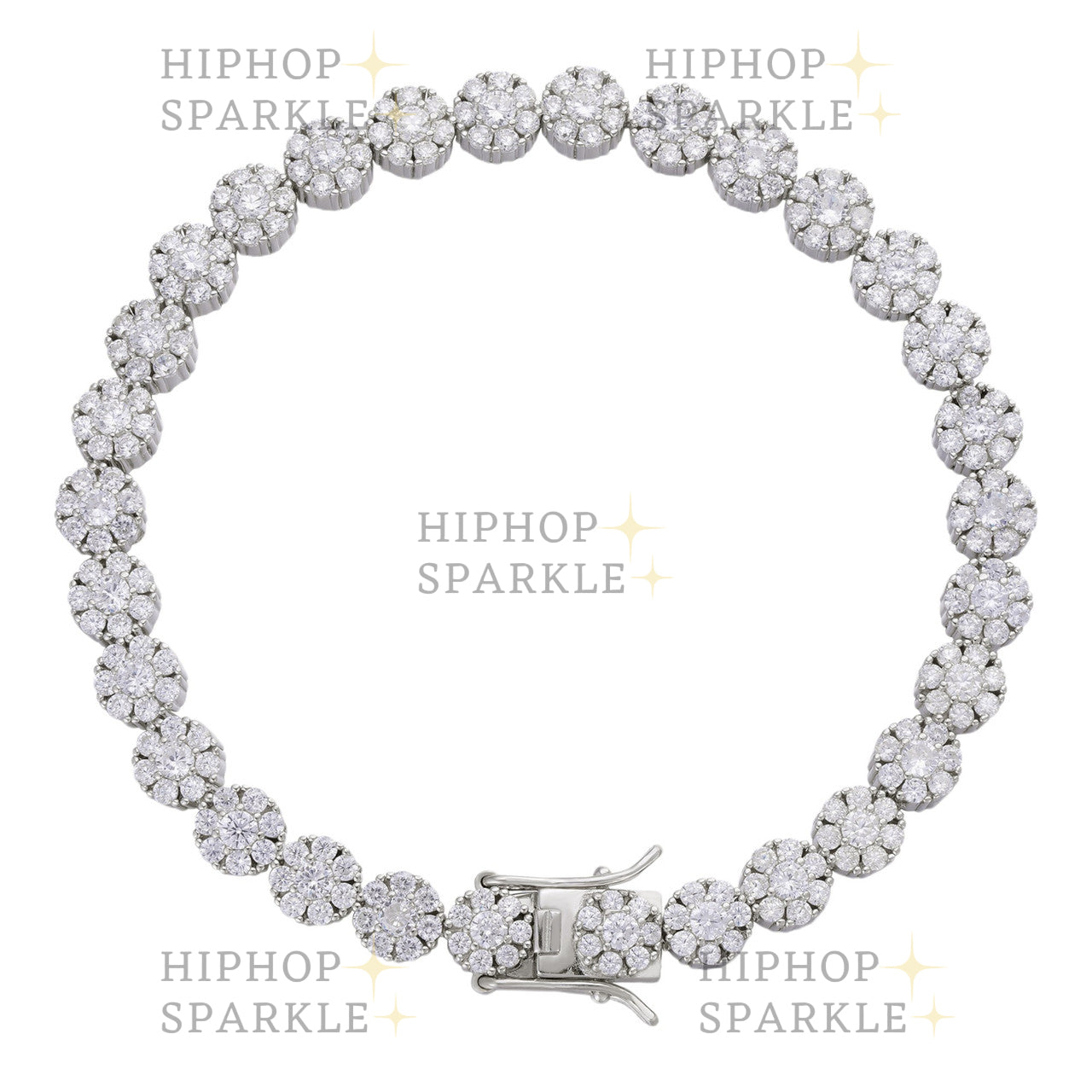 Moissanite Hip Hop Tennis Bracelet Iced Out - 925 Silver - 7mm