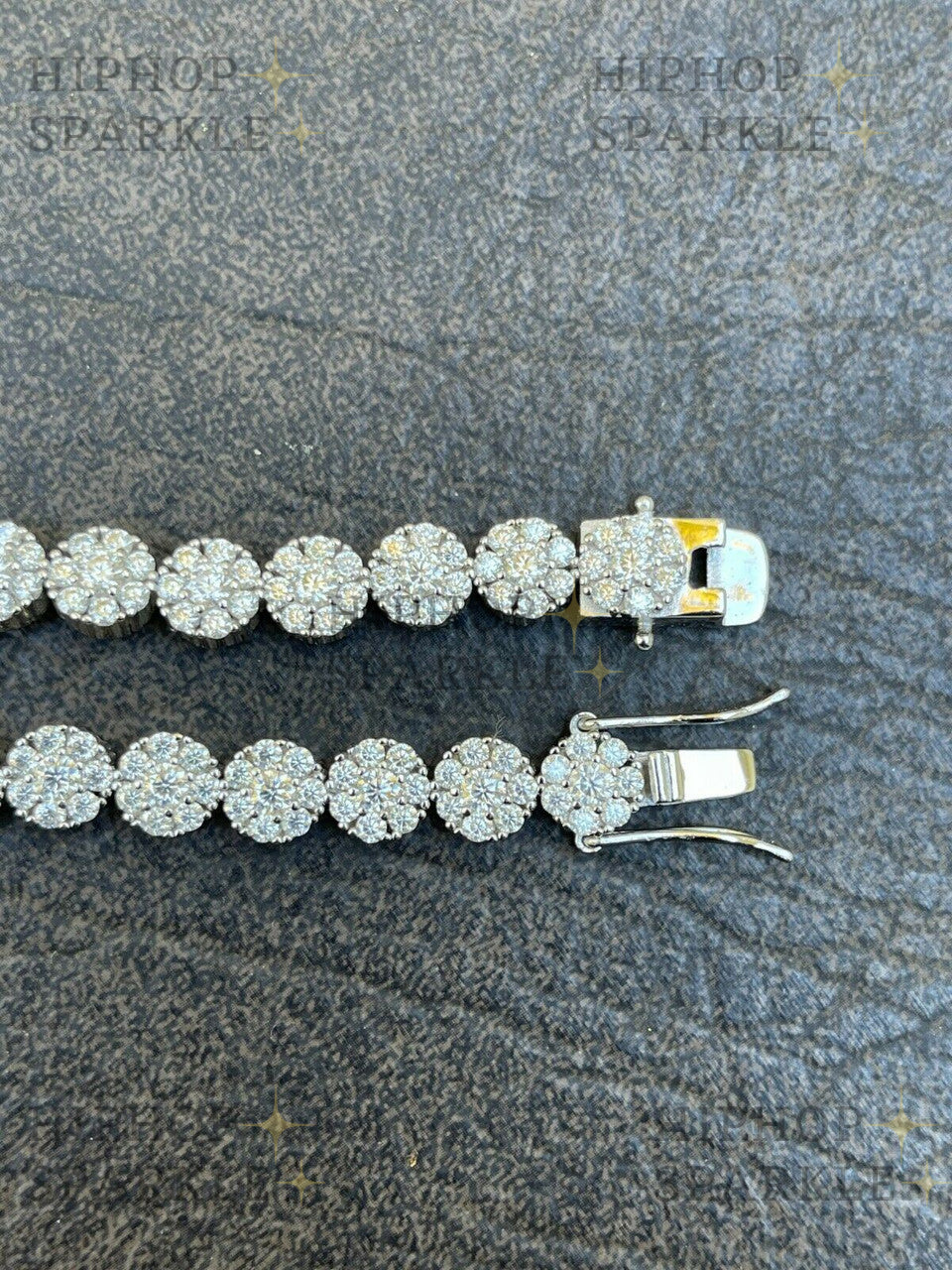 Moissanite Hip Hop Tennis Bracelet Iced Out - 925 Silver - 7mm