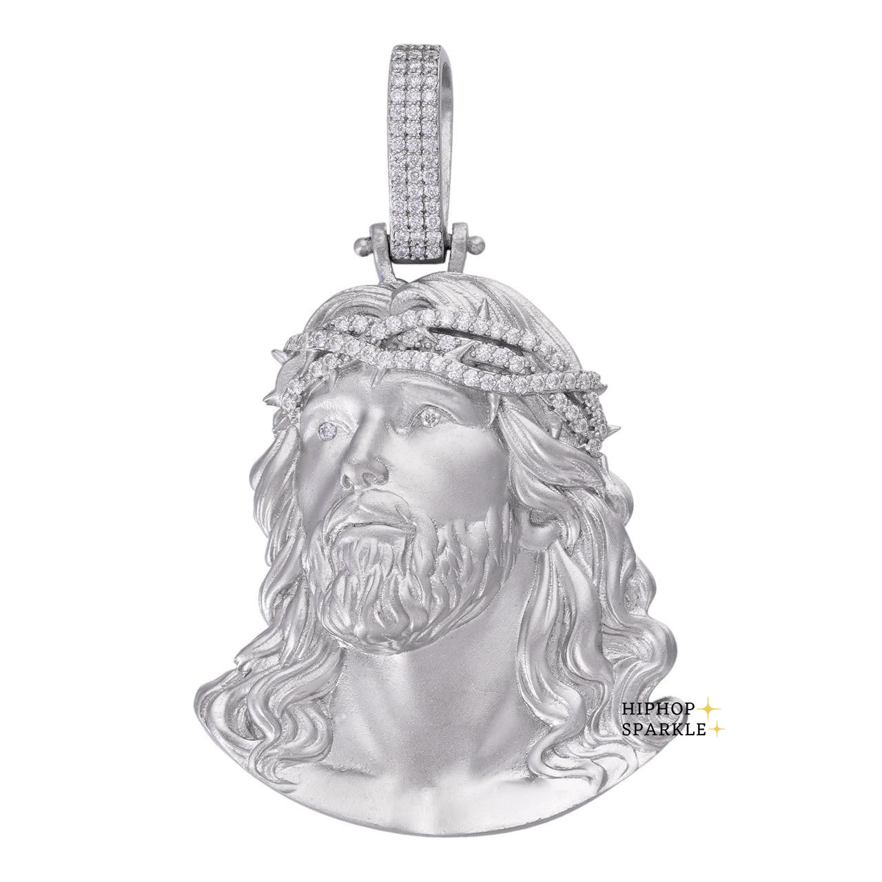 Moissanite Passion of the Christ Jesus Pendant - 925 Silver