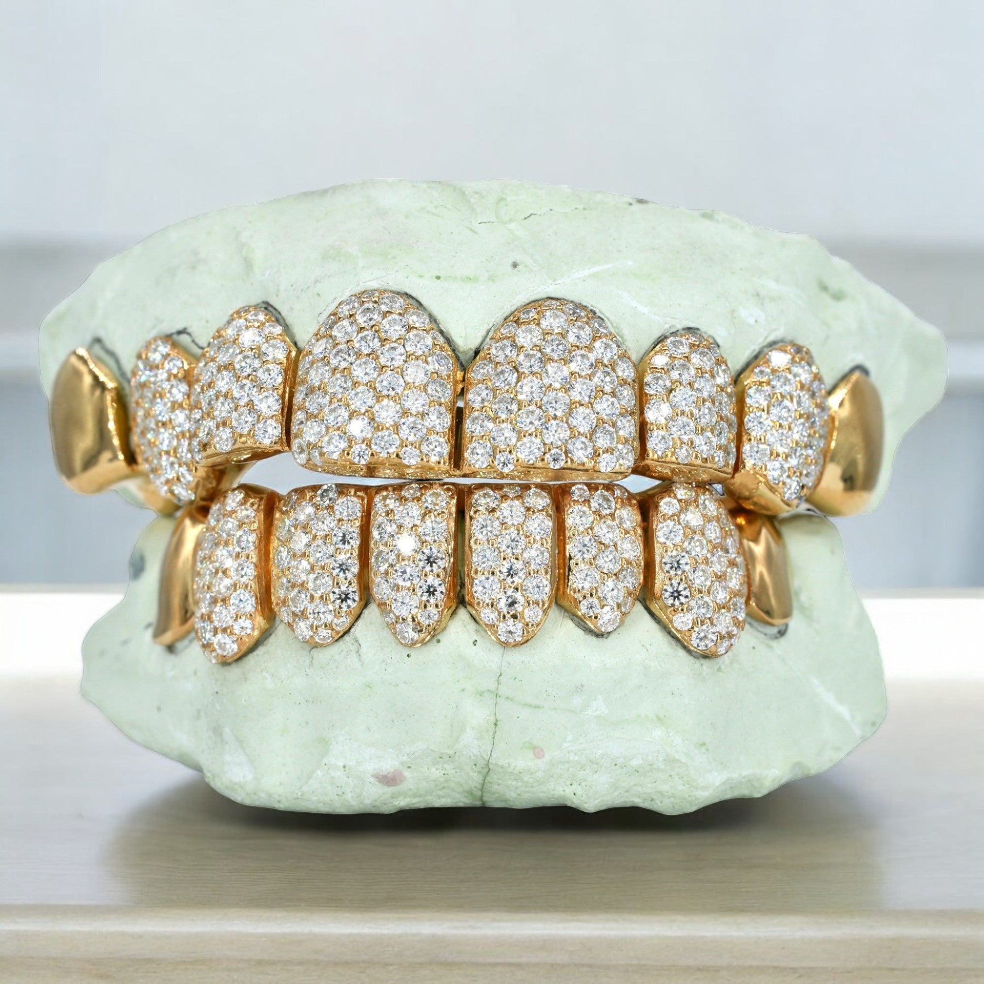 8 ON 8 VVS Moissanite Diamond Grillz