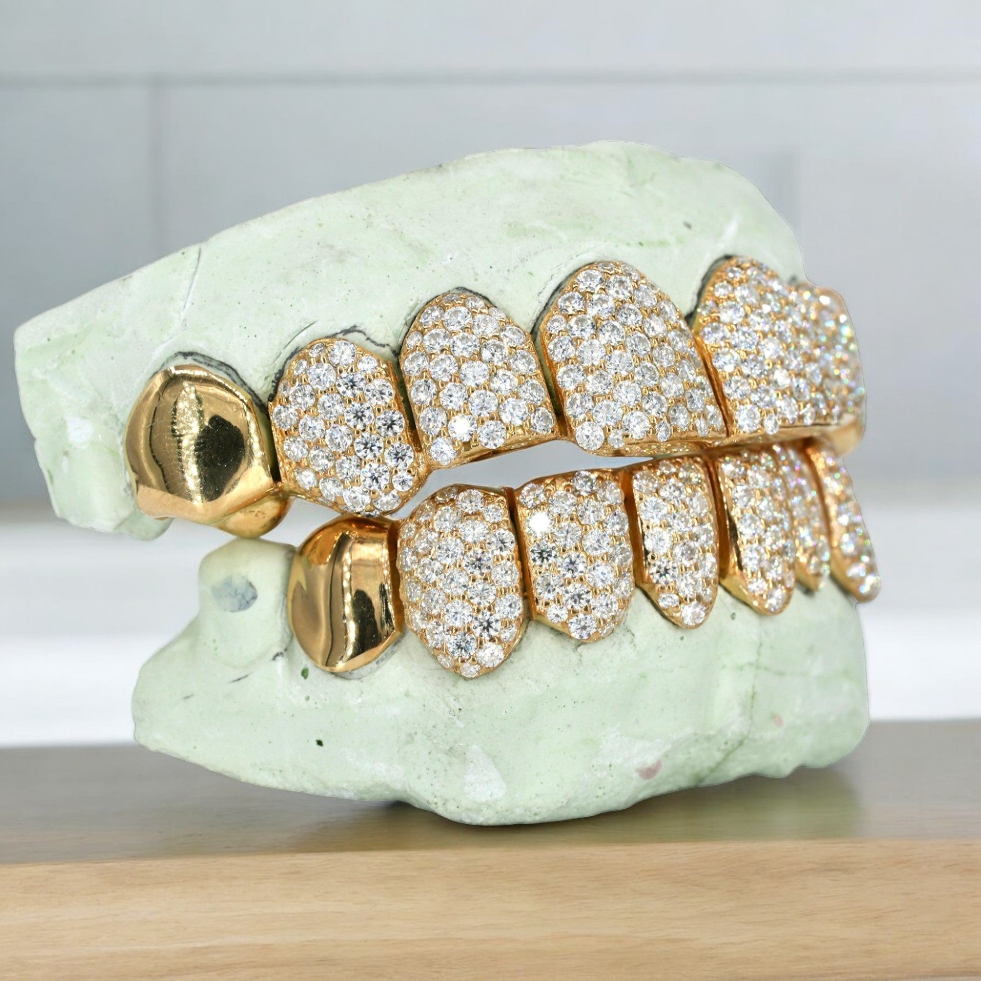 8 ON 8 VVS Moissanite Diamond Grillz