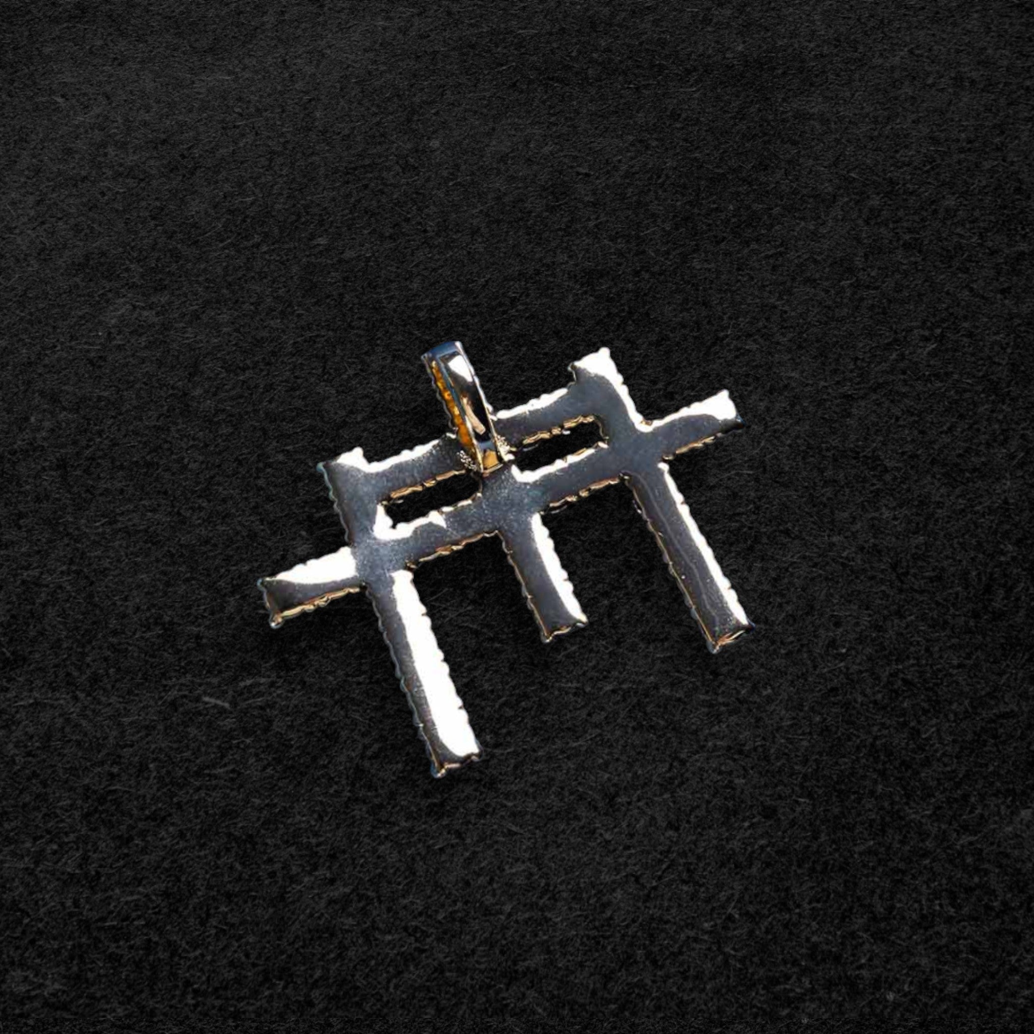 Moissanite Three Cross Necklace