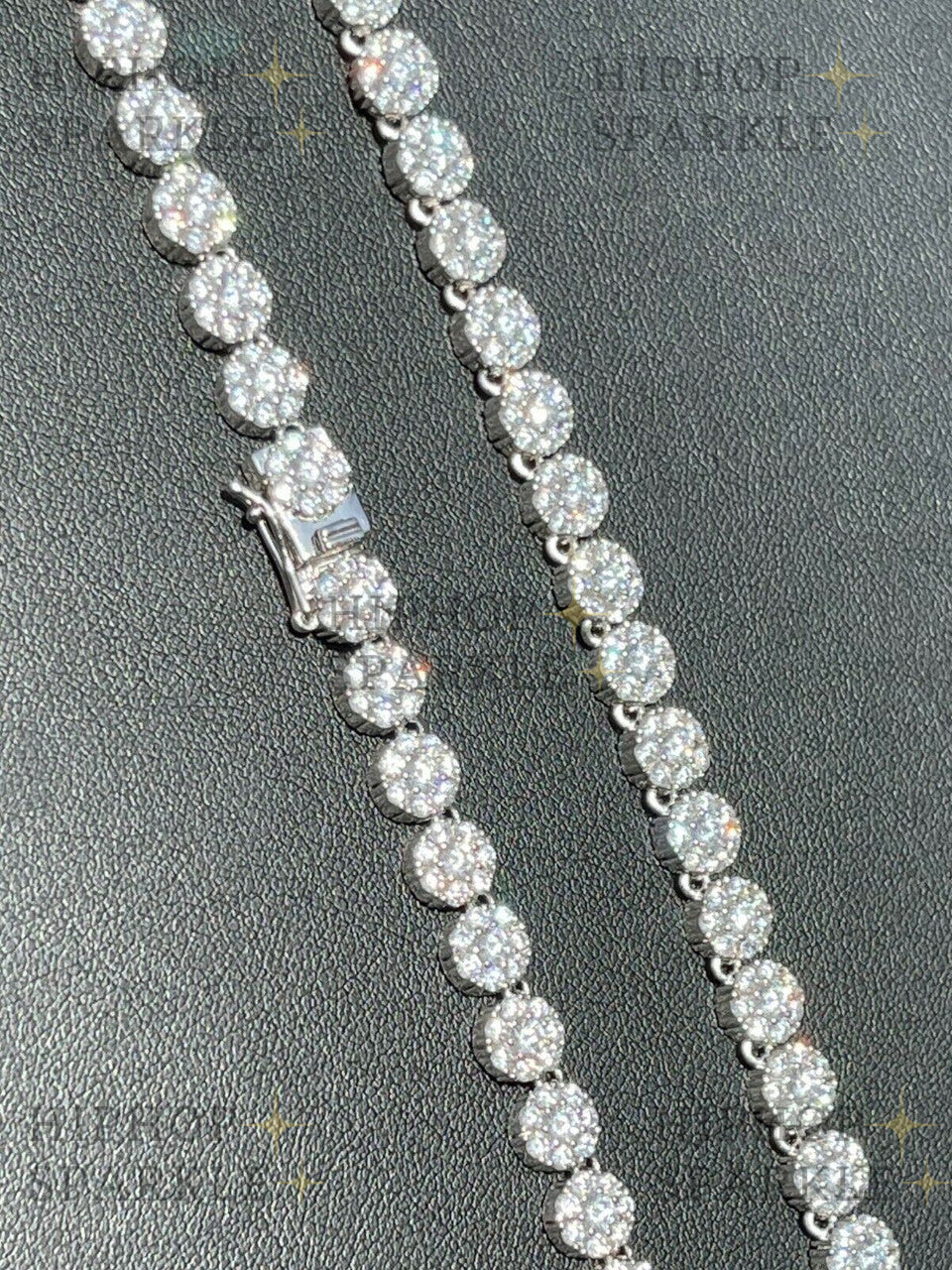 Moissanite Hip Hop Tennis Chain Necklace Iced Out - 925 Silver - 7mm - 16"-24"